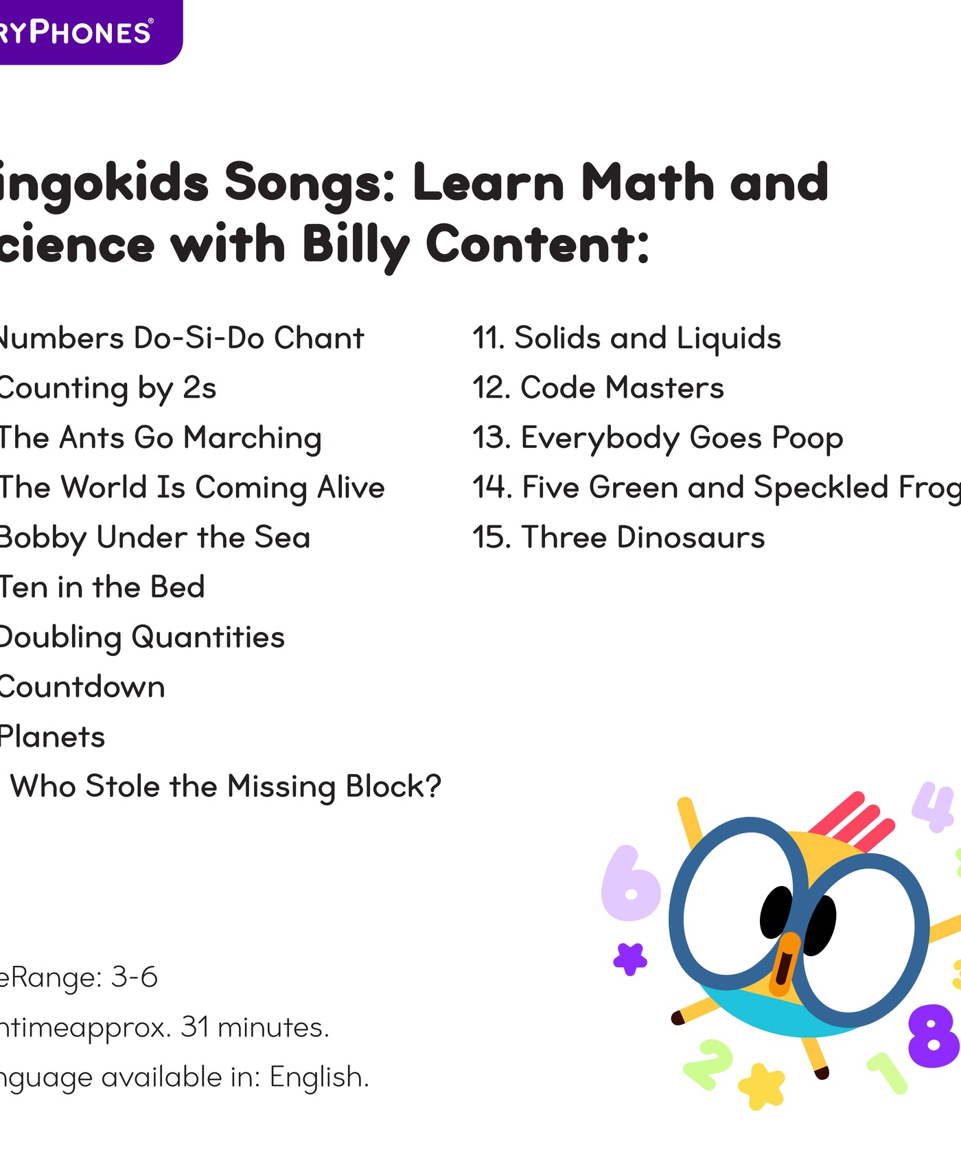 Lingokids Songs: Learn Math and Science with Billy StoryShield – onanoff