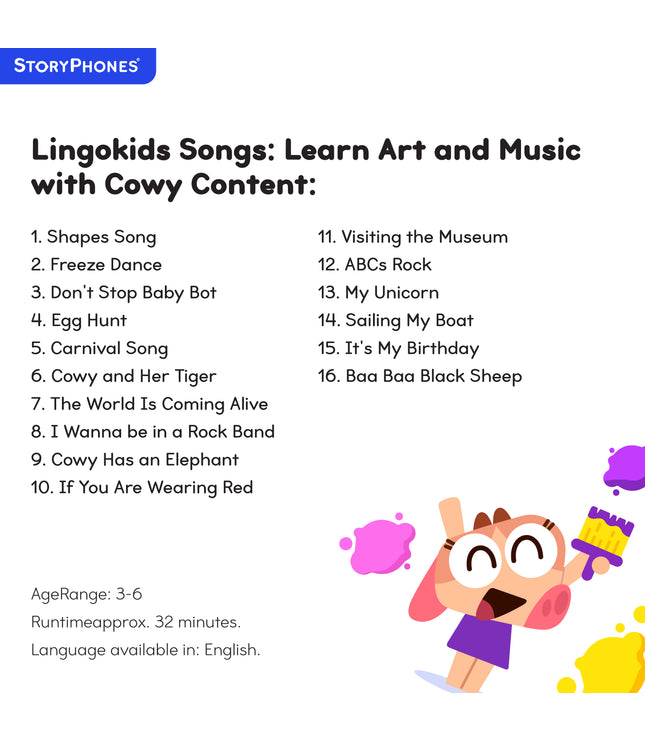 Lingokids Songs: Learn Art and Music with Cowy StoryShield