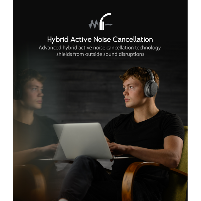 Fokus+ ANC Headphones with Wireless Charging Stand