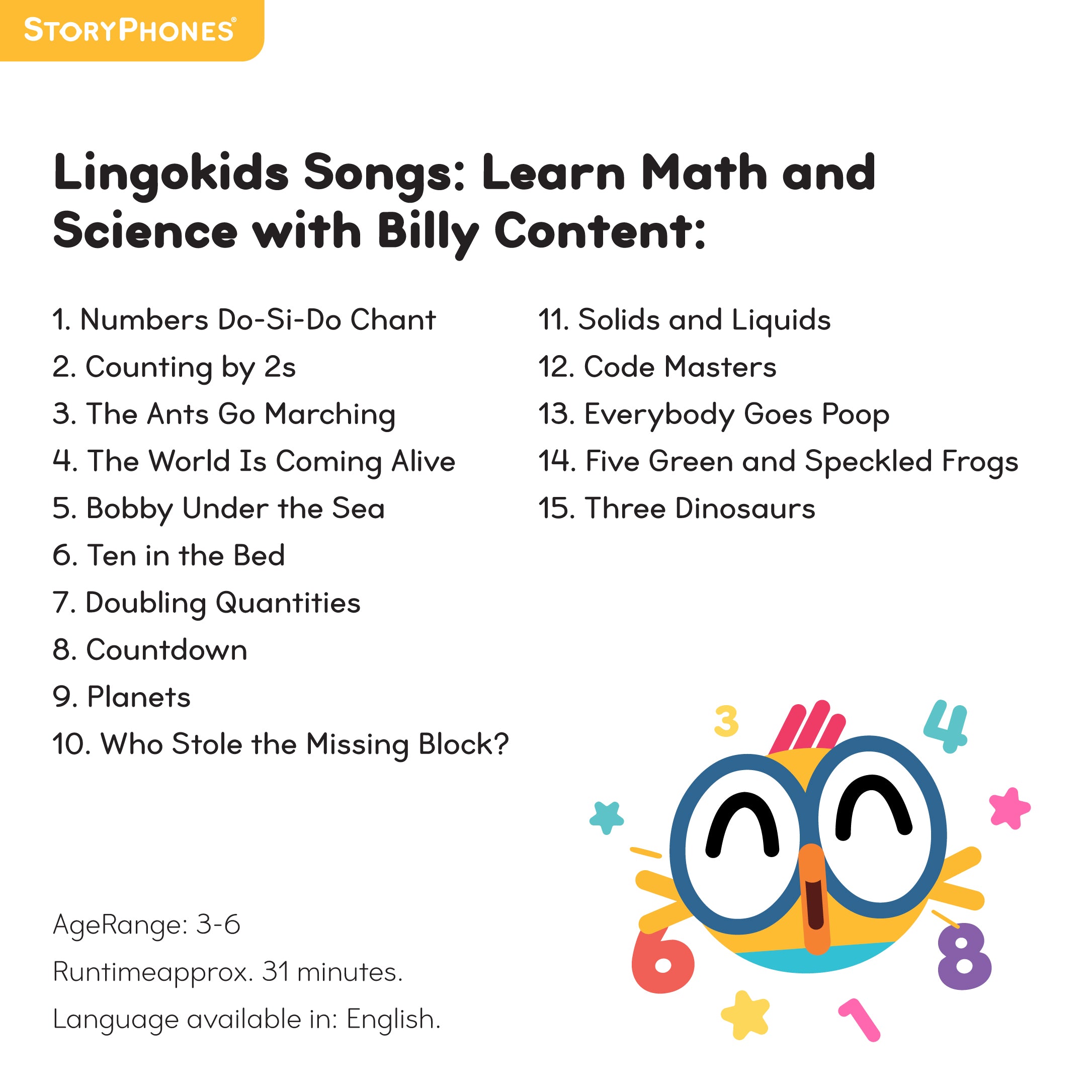 Lingokids Songs: Learn Math and Science with Billy StoryShield – onanoff