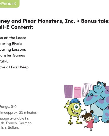 Disney and Pixar Monsters, Inc. + Bonus tale: Wall-E StoryShield